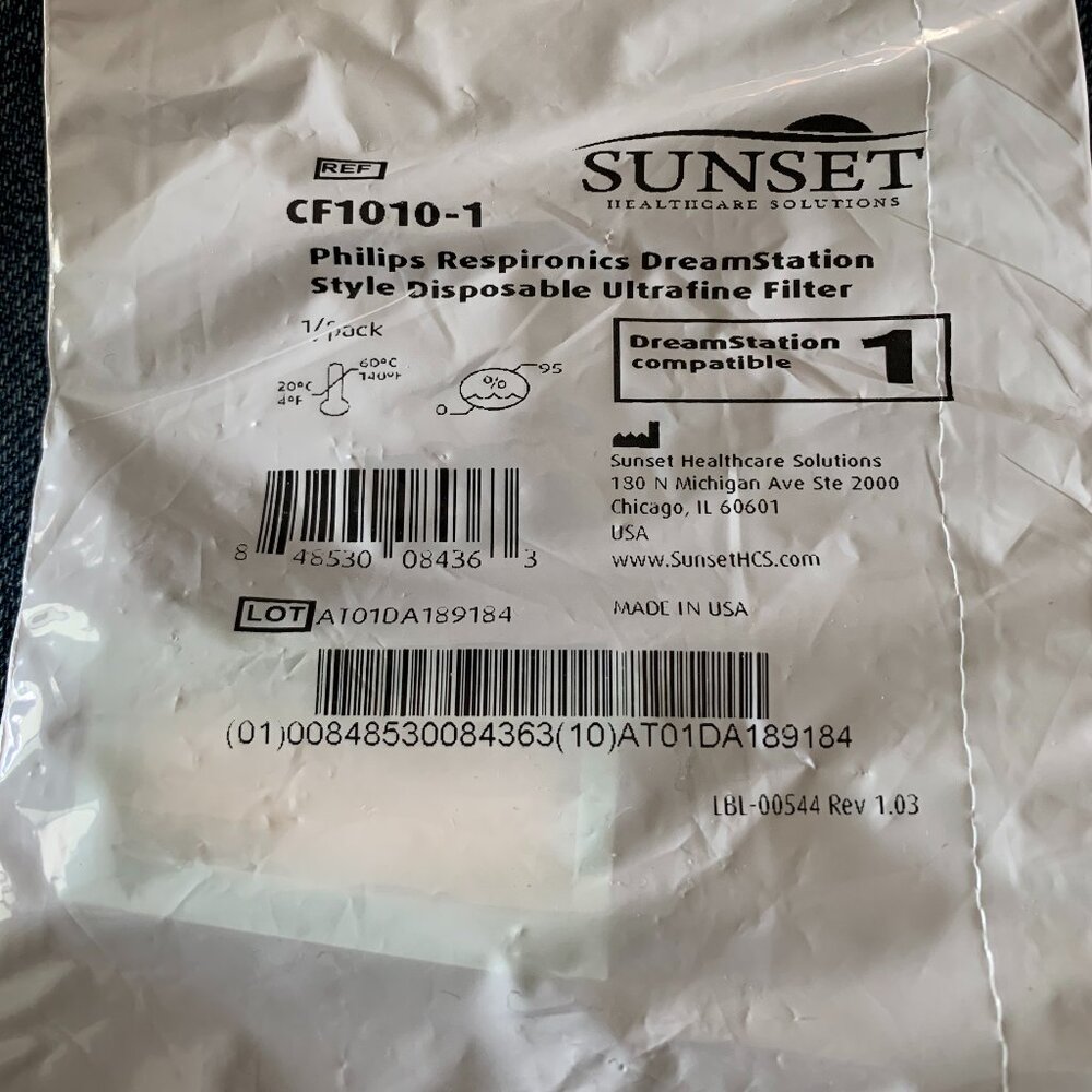 Sunset Philips Dreamstation Disposable Ultra Fine Filter CF1010-1 (Lot of 10)